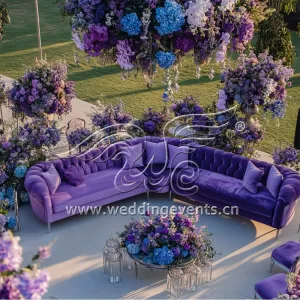 Purple Velvet Sofa