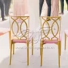 Chair Event Golden Stainless Steel Banquet Seating