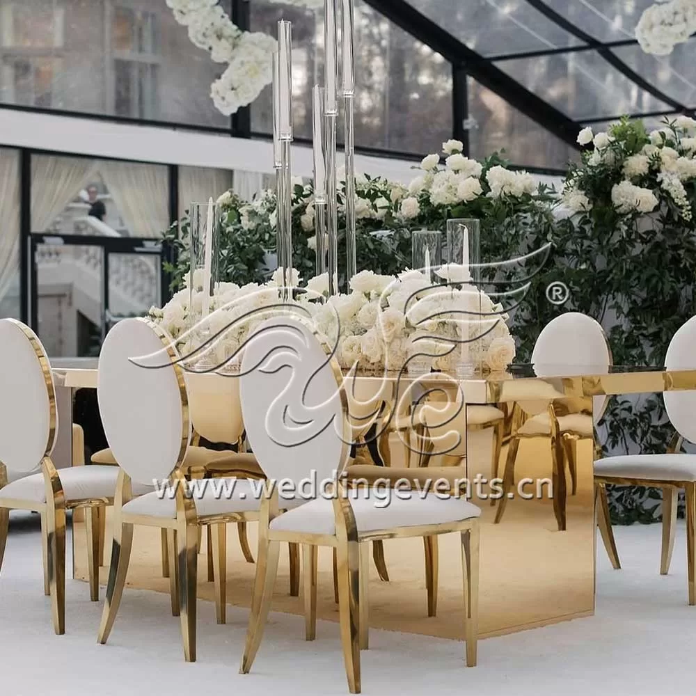 Futuristic Metallic Wedding Setups