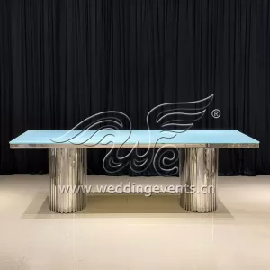 Event Glass Top Banquet Table