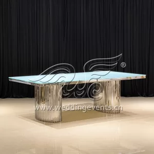 Event Glass Top Banquet Table